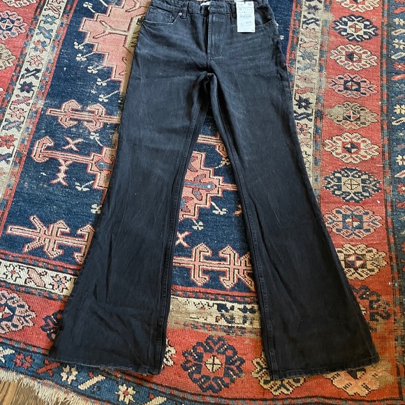 NWT Zara High-Rise Full Length Flare Pant Denim USA 6 - Picture 3 of 9